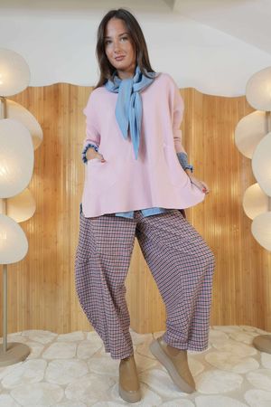 Purdy V Neck Luxury Blanket Knit Sugar